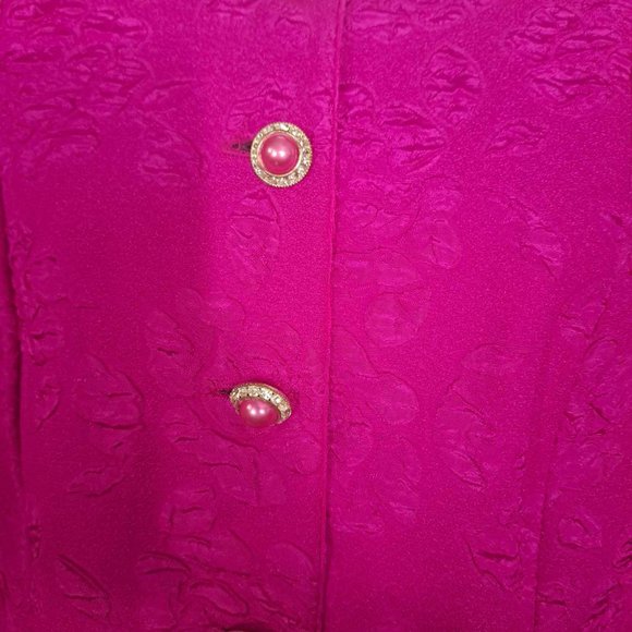 Vintage Miss Elliette 2-pc Blazer w/Skirt Set - Pink - Picture 3 of 8